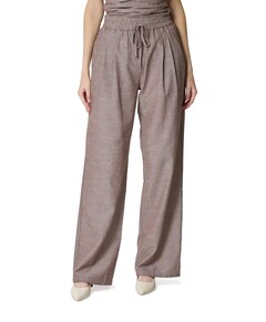 JihoCC Stripe LL Pant dames broek bruin