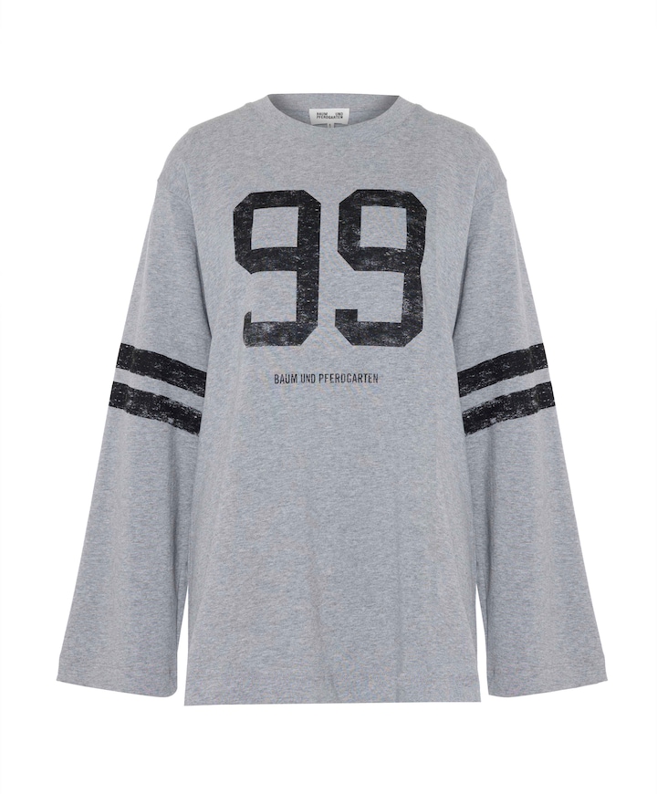 Dames longsleeve grijs