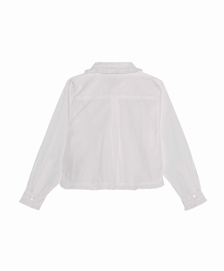 Meisjes blouse lange mouw wit