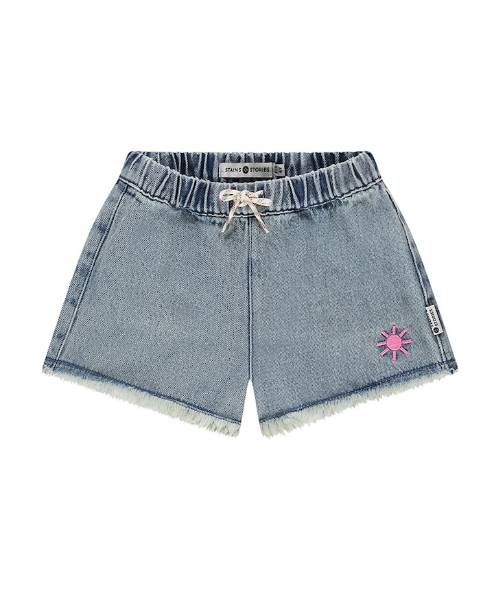 Meisjes korte broek blauw