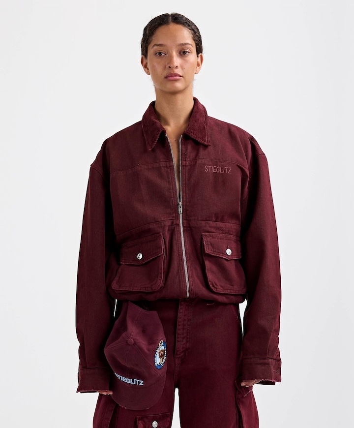 Dames jas bordeaux