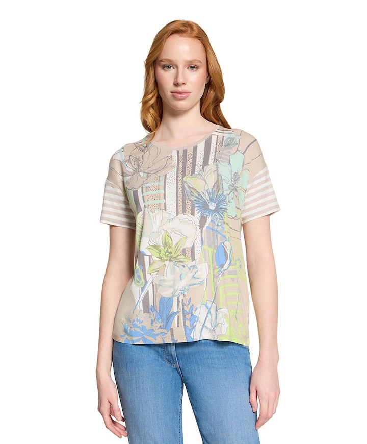Dames T-shirt beige