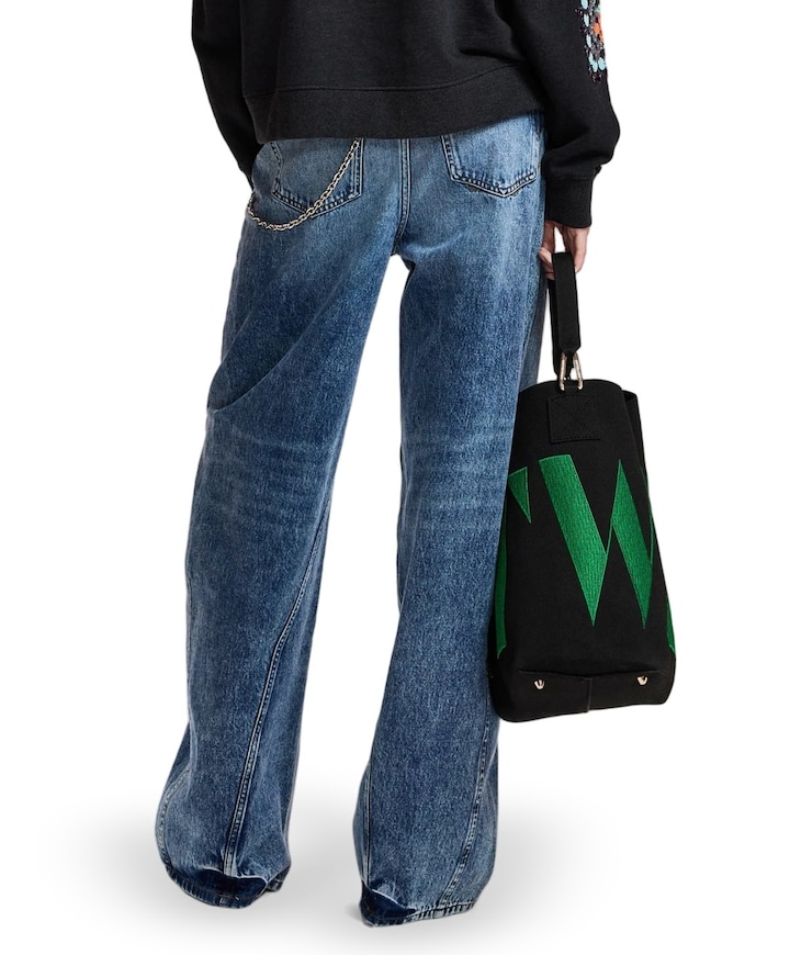 Kast Wide Leg dames jeans blauw