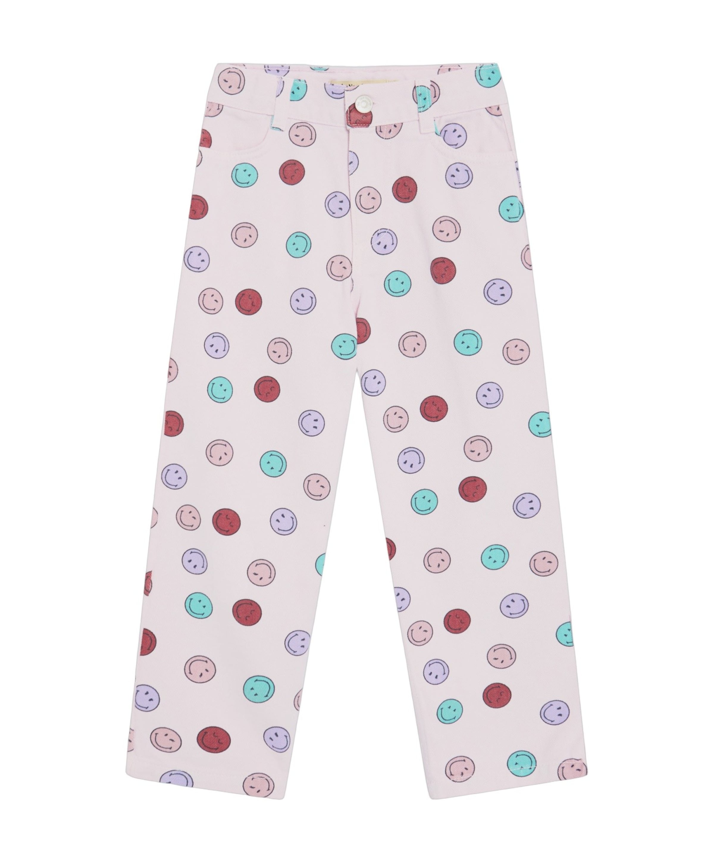 Smiley Denim meisjes jeans roze