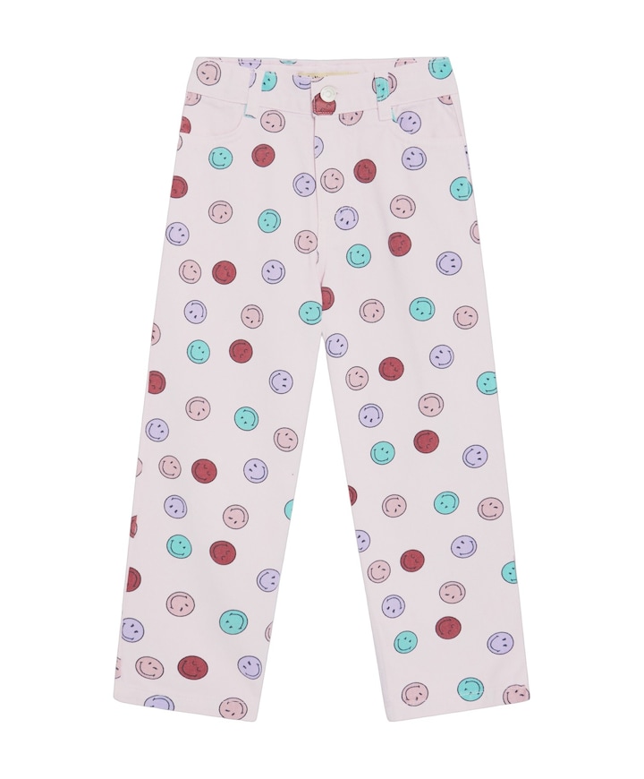 Smiley Denim meisjes jeans roze