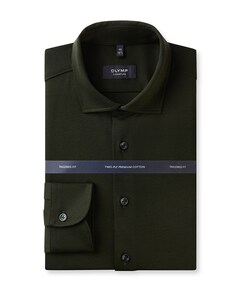 Heren overhemd lange mouw groen