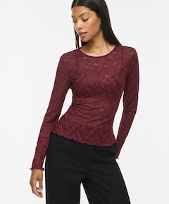 Dames longsleeve bordeaux