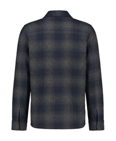Heren overhemd lange mouw blauw