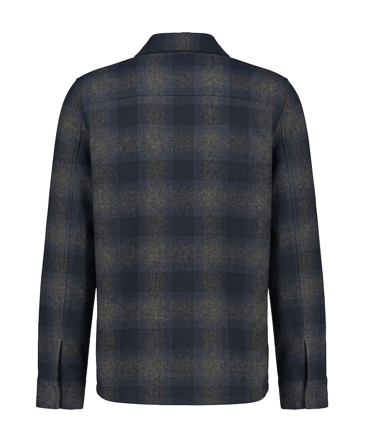 Heren overhemd lange mouw blauw