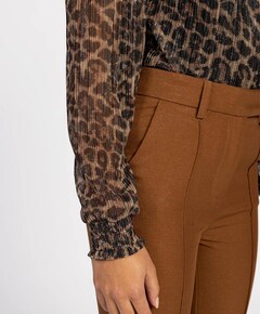 Blouse lange mouw bruin