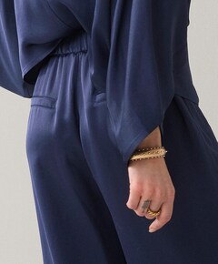 Trousers Heavy silky touch dames broek blauw