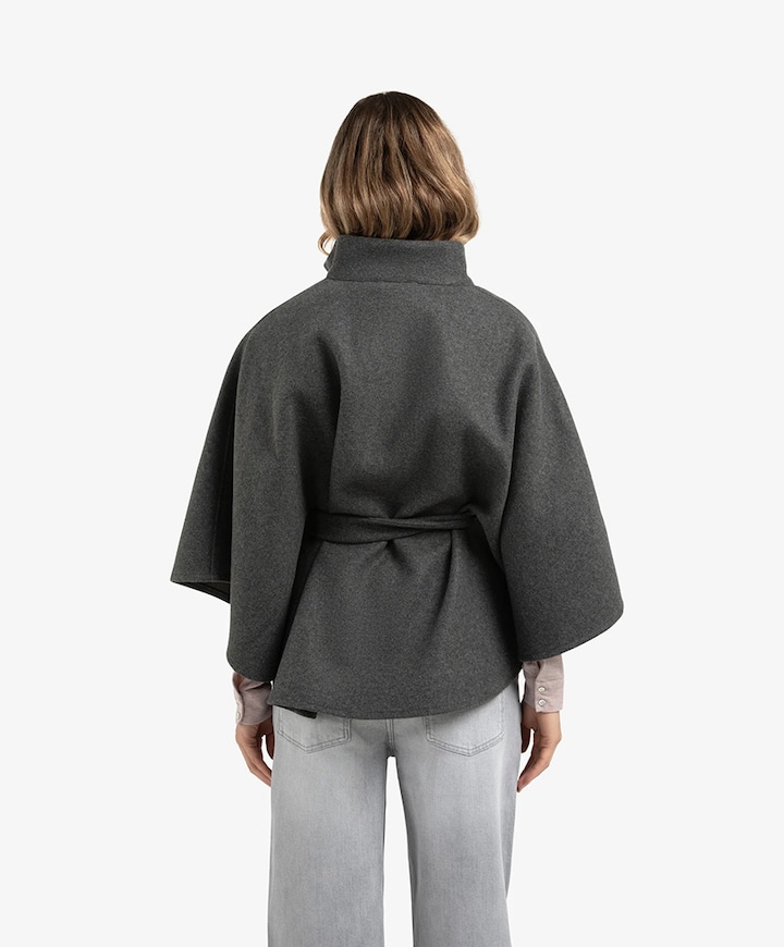 Dames cape grijs