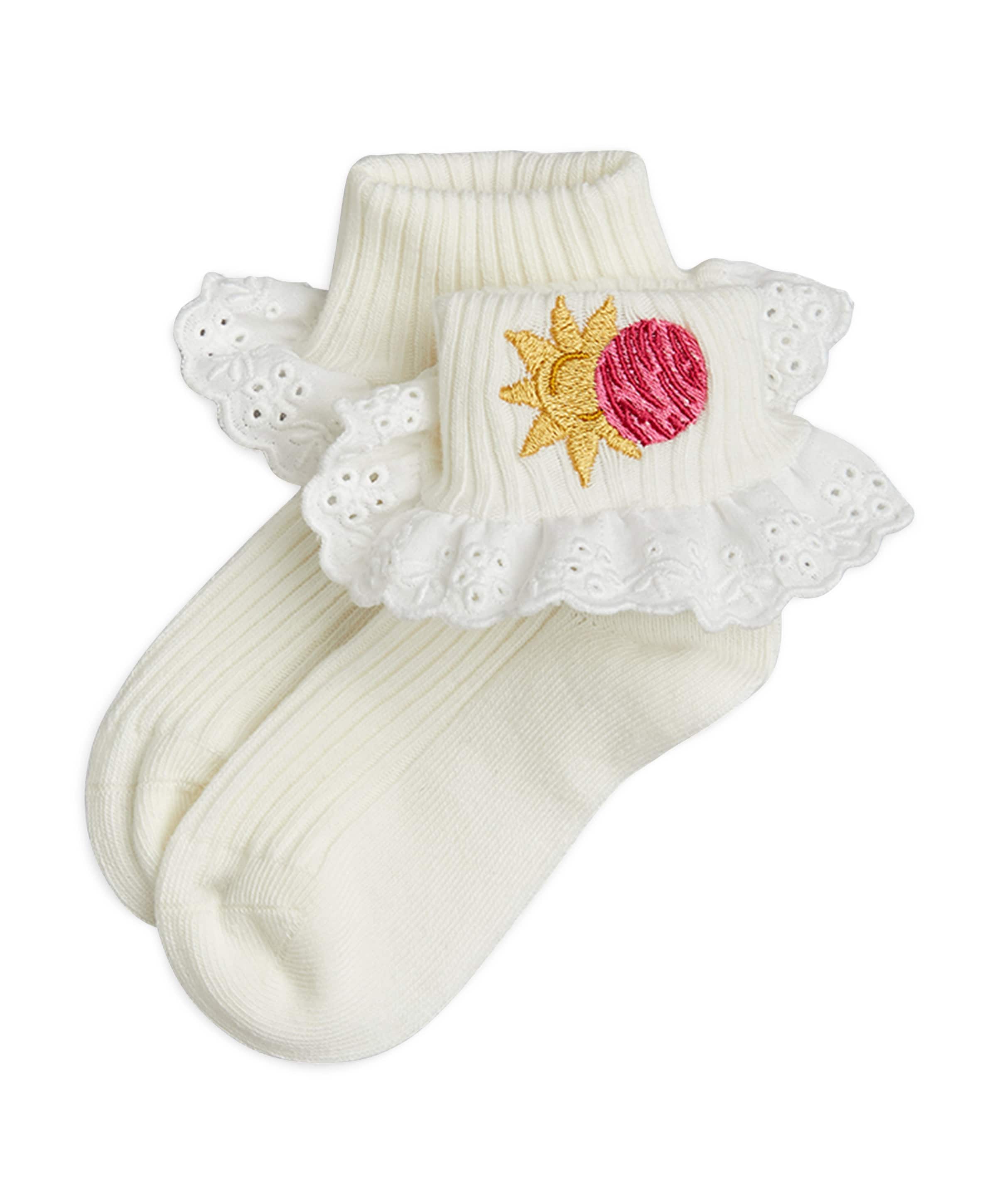 Meisjes sokken ecru