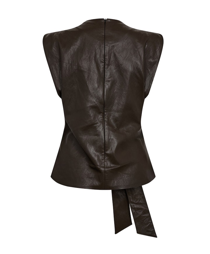 Dames top bruin