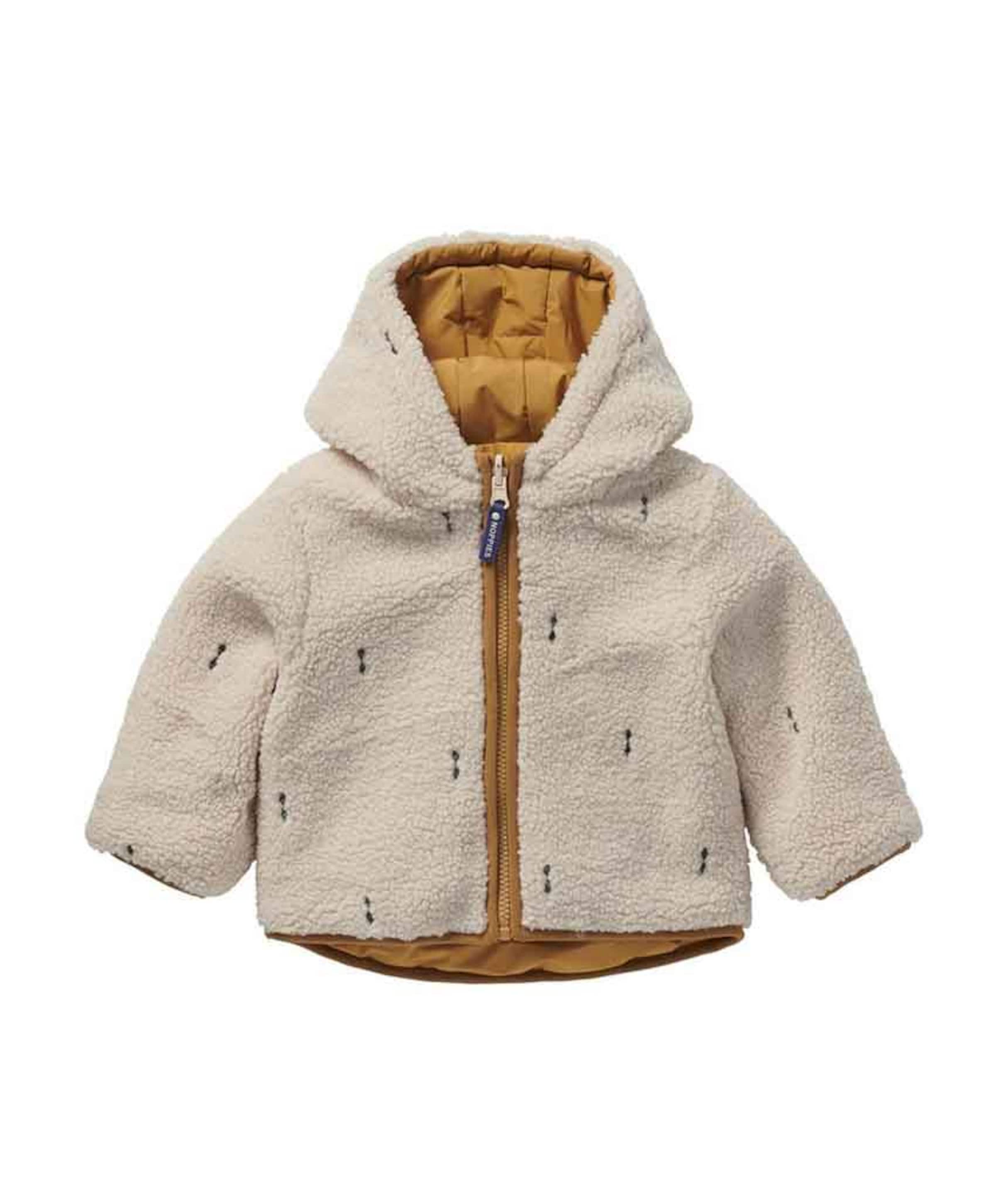 Jongens omkeerbare jas beige