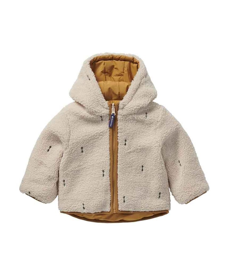 Jongens omkeerbare jas beige