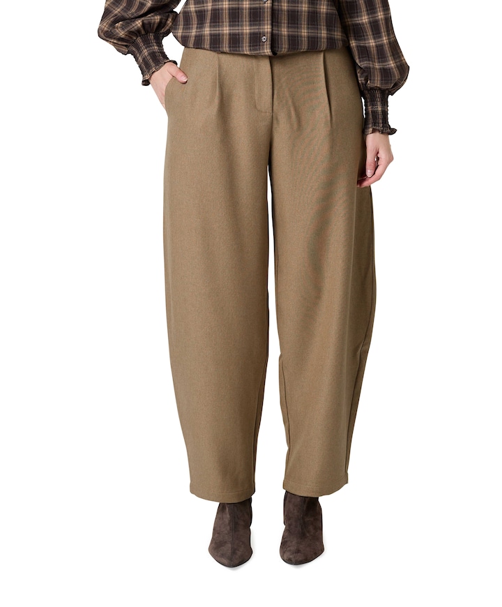 VIAGGI HW TAILORED BARREL dames pantalon beige