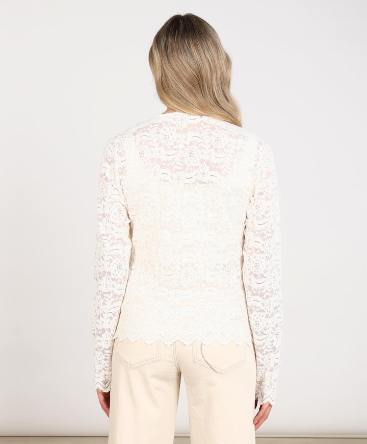 Dames top ecru