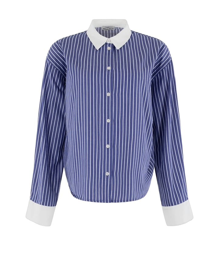 Dames blouse blauw