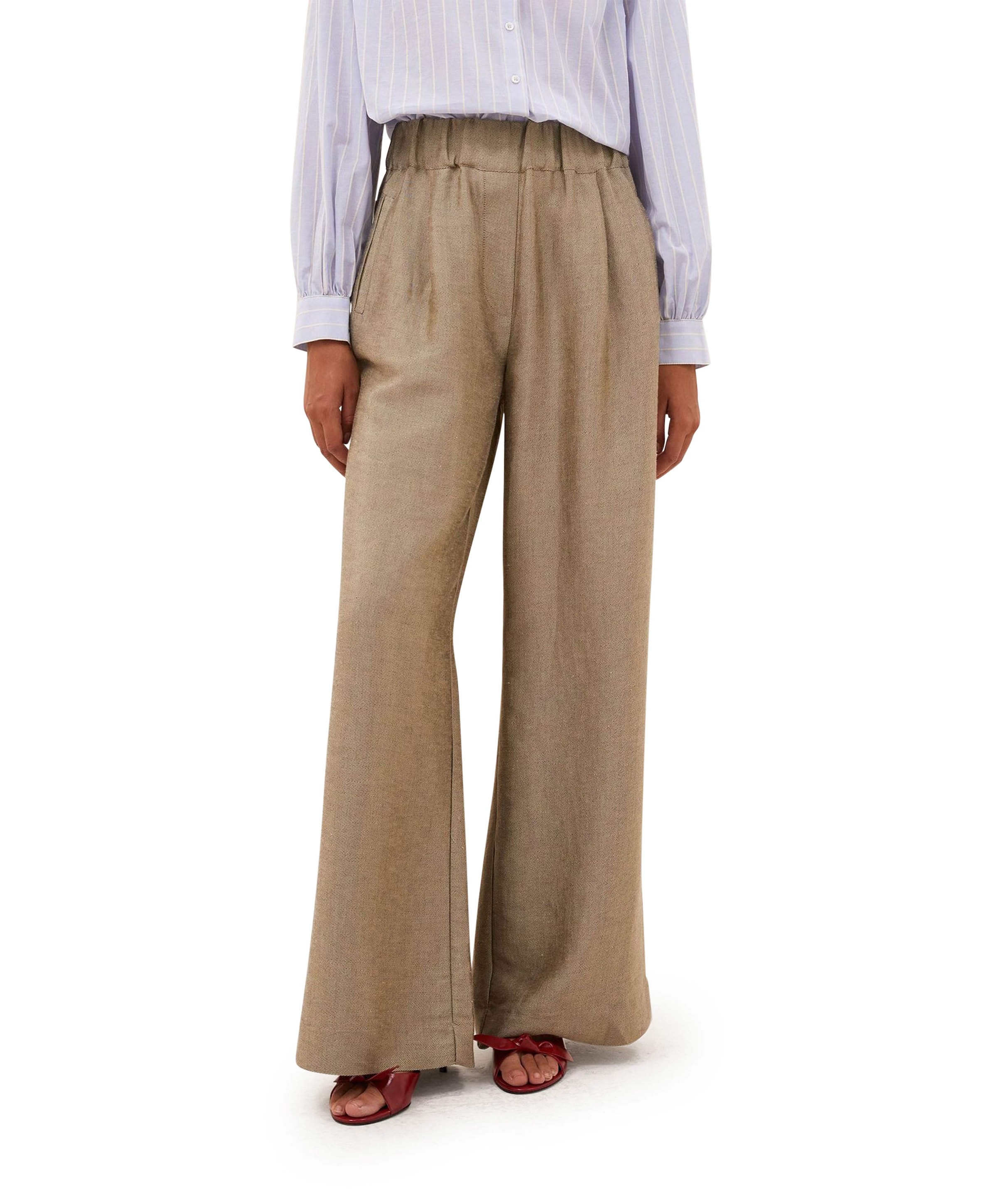 benji gloss dames broek goud