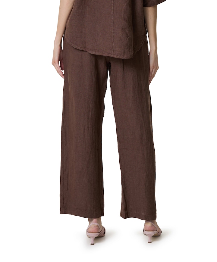 Liva Solid dames broek bruin