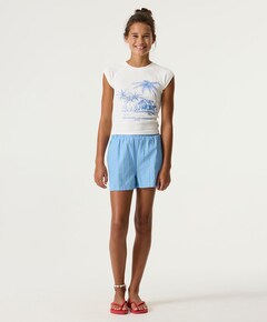 Q262530_girls short meisjes korte broek blauw