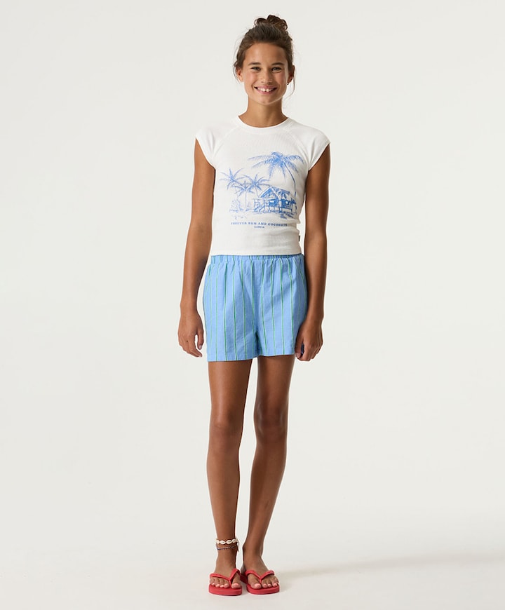 Q262530_girls short meisjes korte broek blauw
