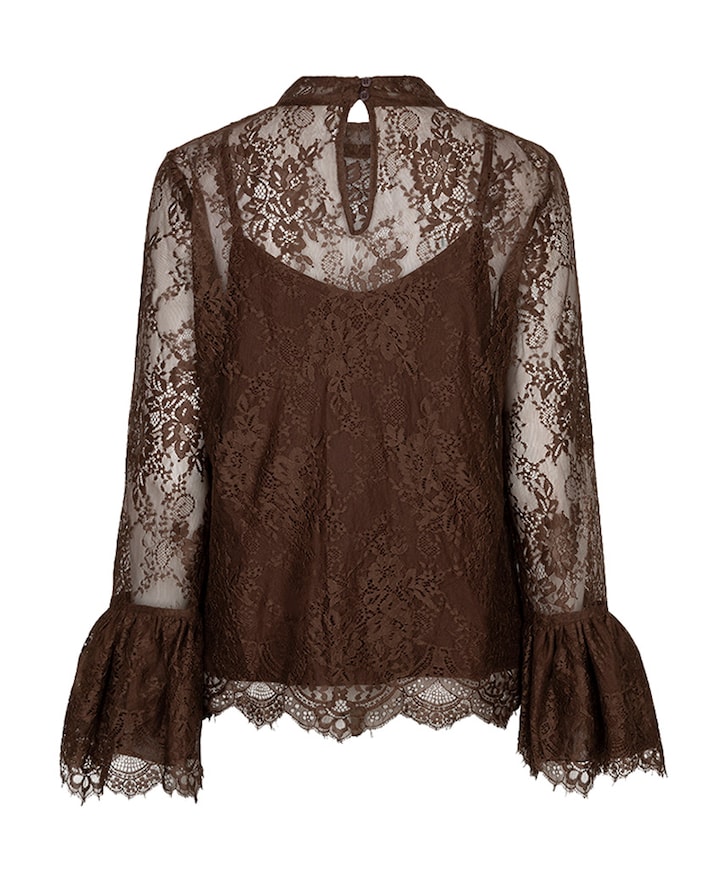 Dames blouse bruin