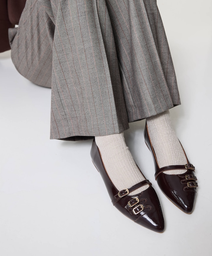 dames ballerina's bruin