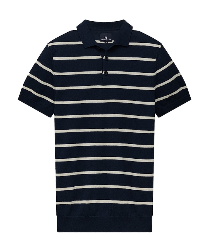 Heren polo blauw