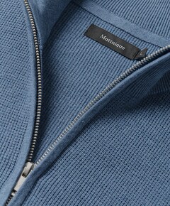 Heren trui met rits blauw