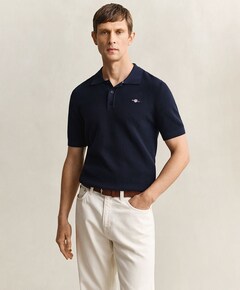 Heren polo blauw