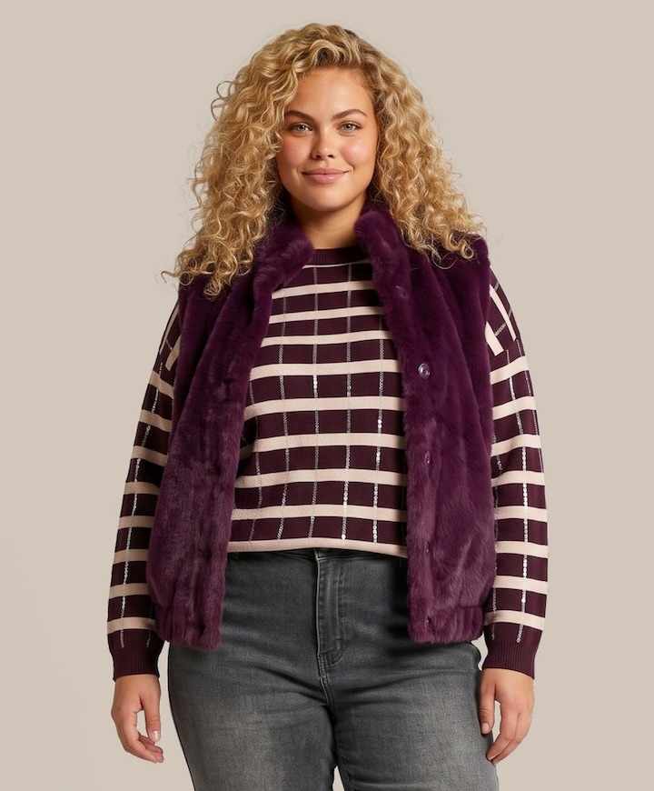 Dames gilet bordeaux