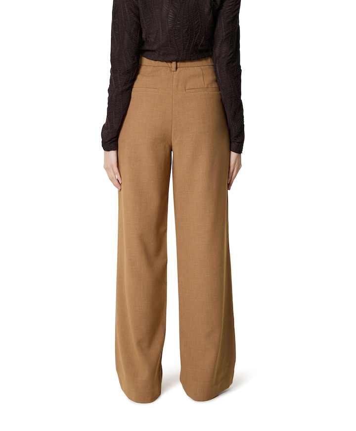 MSCHMacy Michelle HW Wide LONG dames broek bruin