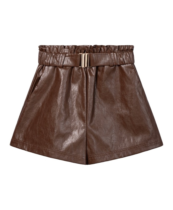 RIKKI PU CO 621 G meisjes korte broek bruin