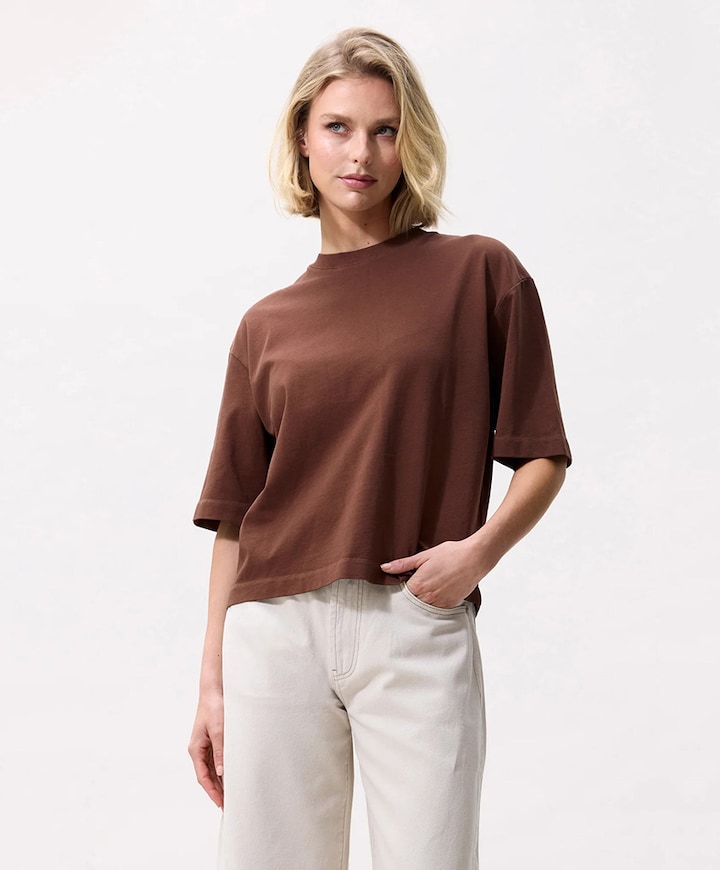 Dames T-shirt bruin