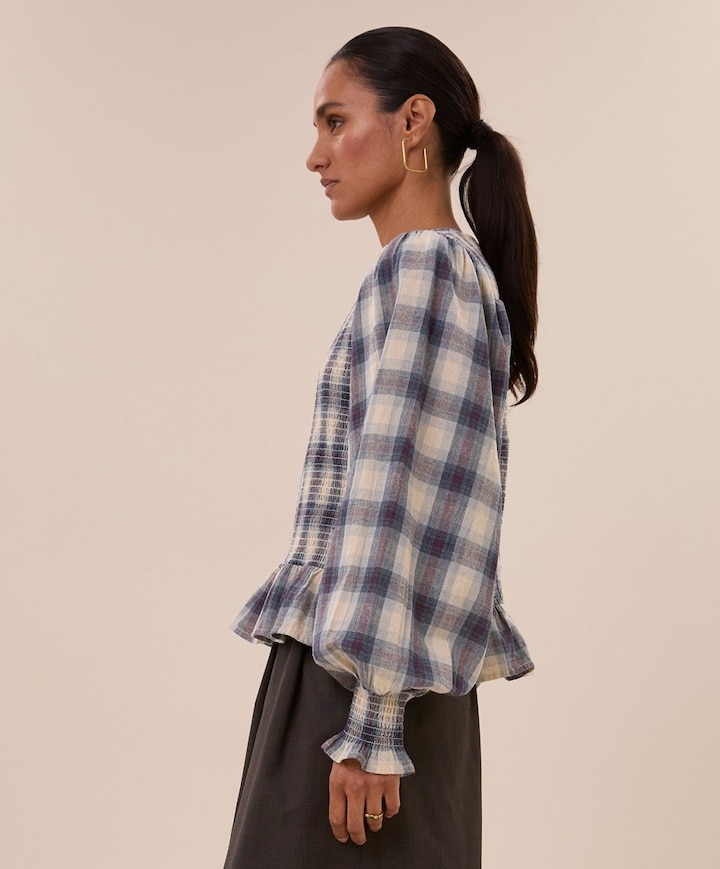 Dames blouse blauw