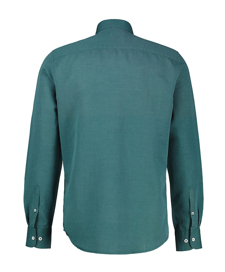 Heren overhemd lange mouw groen