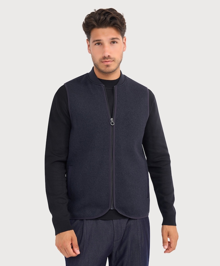 Heren gilet blauw