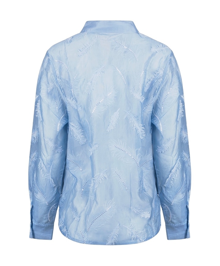Dames blouse blauw