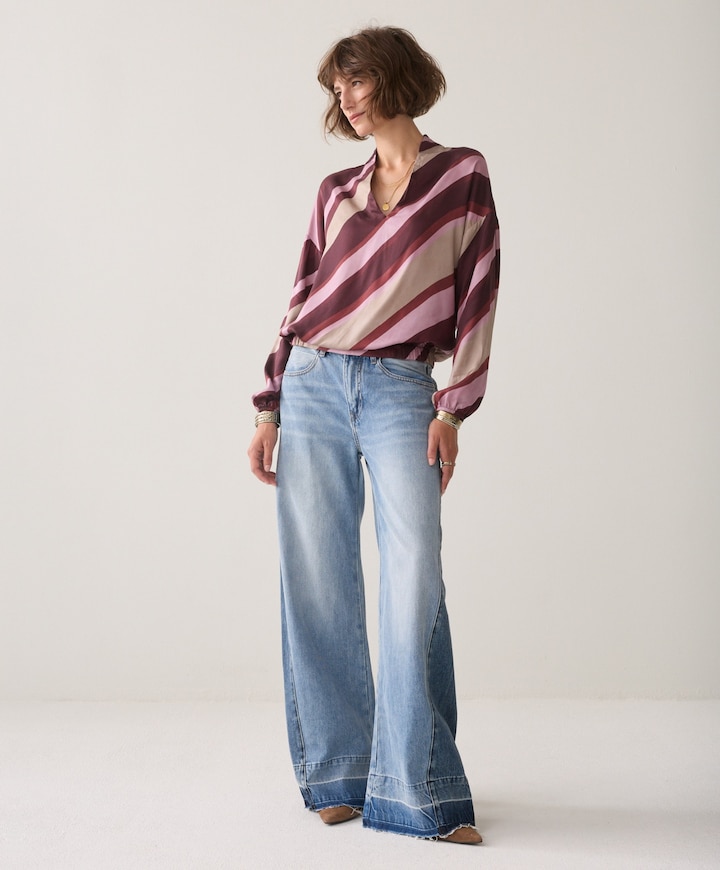 Dames blouse bordeaux