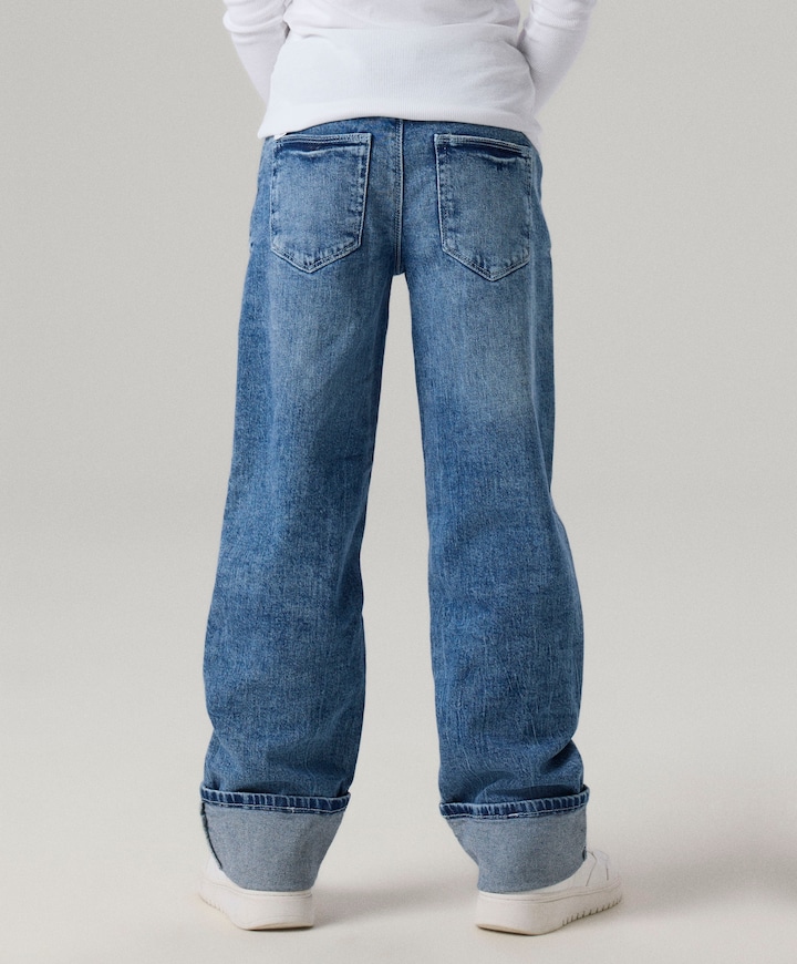 NKFROSE STRAIGHT FOLD 4224-AZ jeans blauw