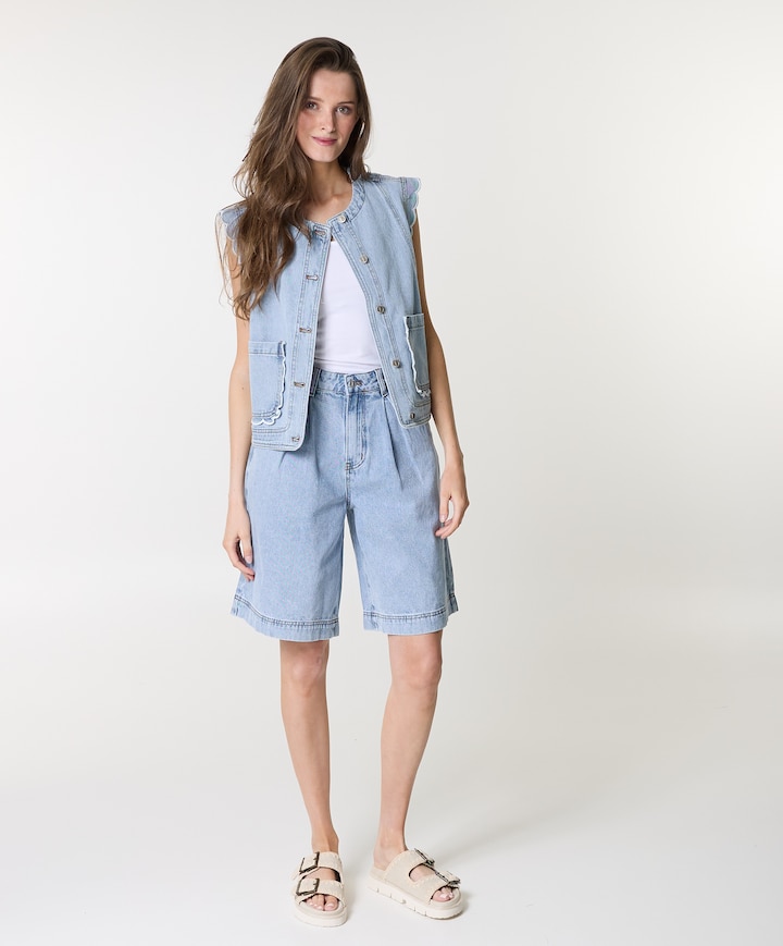 Dames gilet blauw