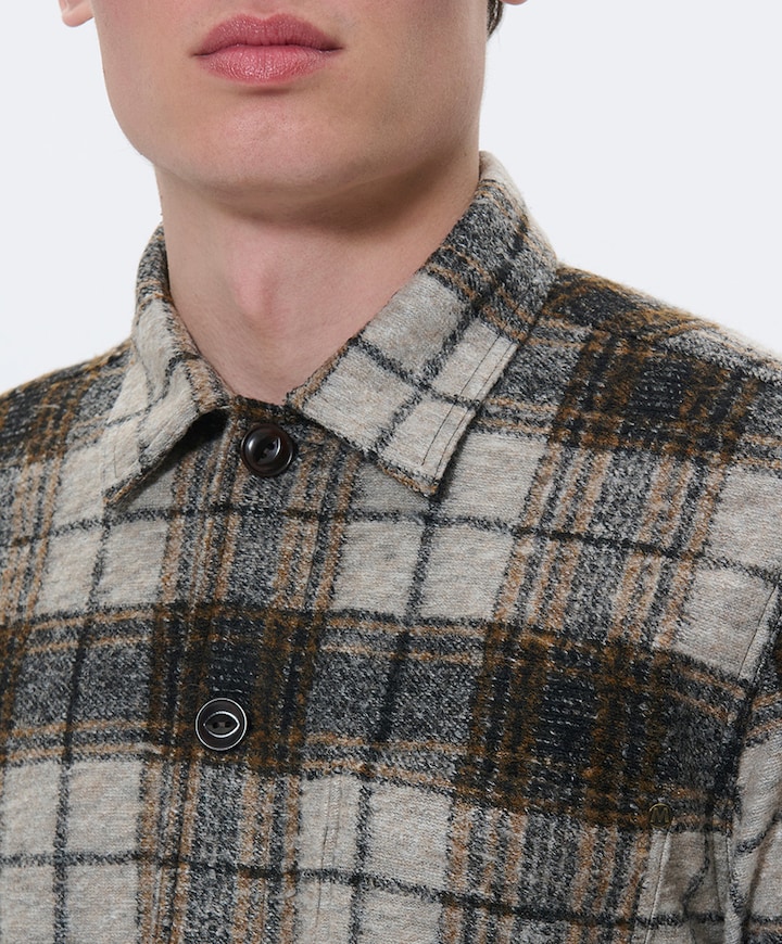 Heren overshirt bruin