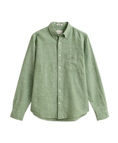 Heren overhemd lange mouw groen