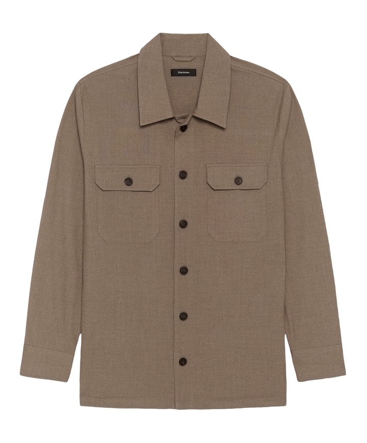 Heren overshirt beige