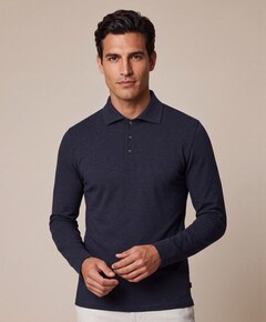Heren polo blauw
