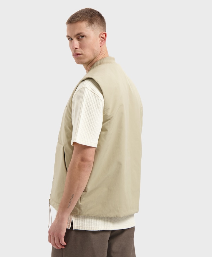 Heren bodywarmer beige