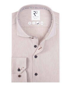 Overhemd lange mouw beige