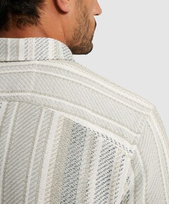 Heren overhemd lange mouw beige